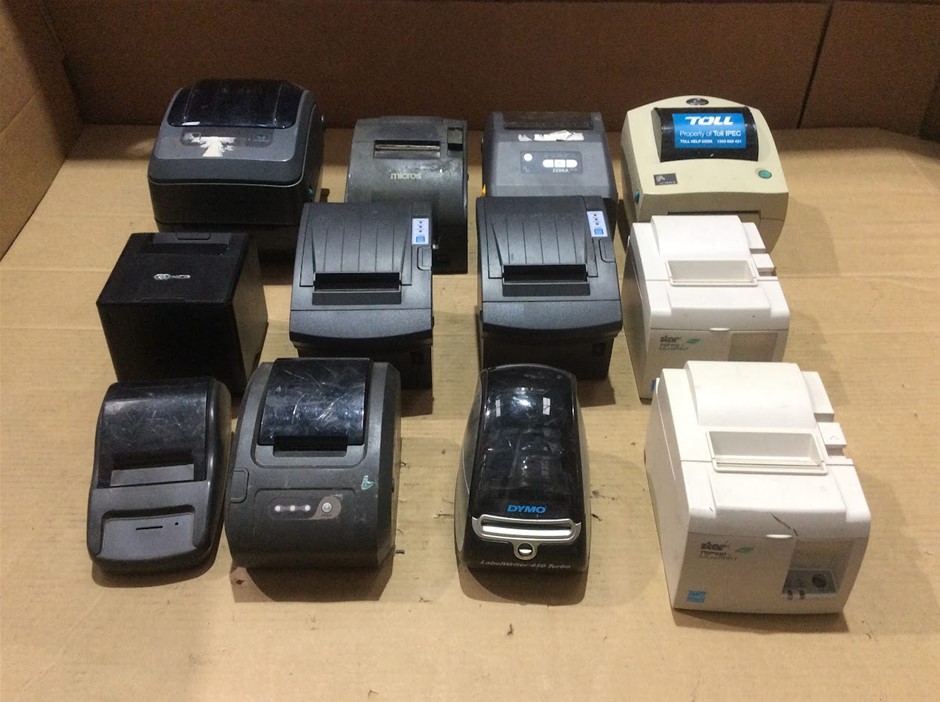 Mixed Zebra / Micros / NCR / Dymo Thermal Receipt And Label Printers