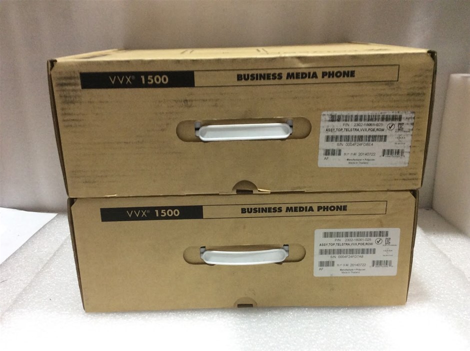 Polycom VVX 1500 Business Media Phones - New (Lot of 2)