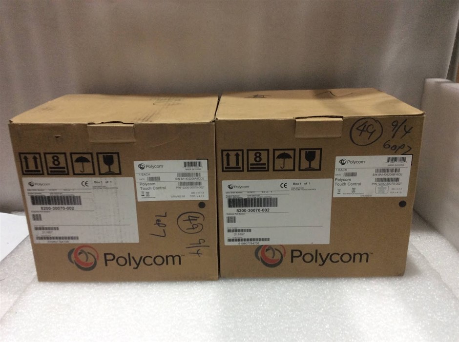 Polycom Touch Control 8200-30070-002 Conference Room Controllers (Lot of 2)