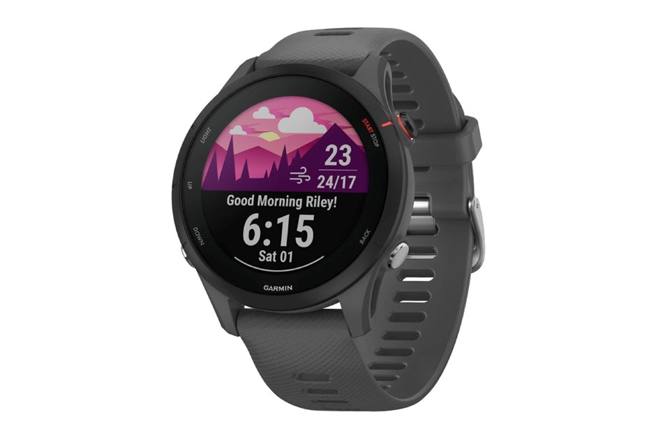GARMIN Forerunner 255 Smart Sports Watch (Slate Grey, 46mm). NB: Used, No S