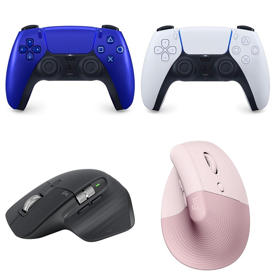 4 x Controllers & Mouse. 2 x PLAYSTATION DualSense Wireless Controller. 1 x