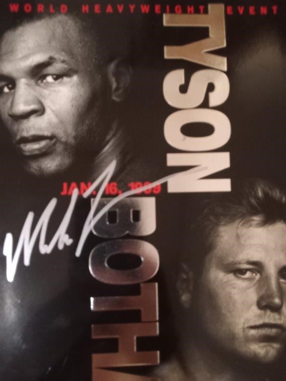 Mike Tyson Signed Official Fight Program