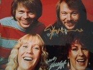 Abba Signed By 2 Group Photo