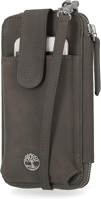 TIMBERLAND Women's RFID Leather Phone Crossbody Wallet Bag, Castlerock (Nu