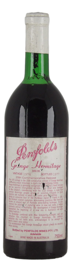 Penfolds Bin 95 Grange Hermitage 1976 (1x 750mL) SA.