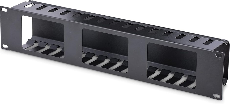 StarTech 2U Horizontal Finger Duct Rack Cable Management Panel with Cover C