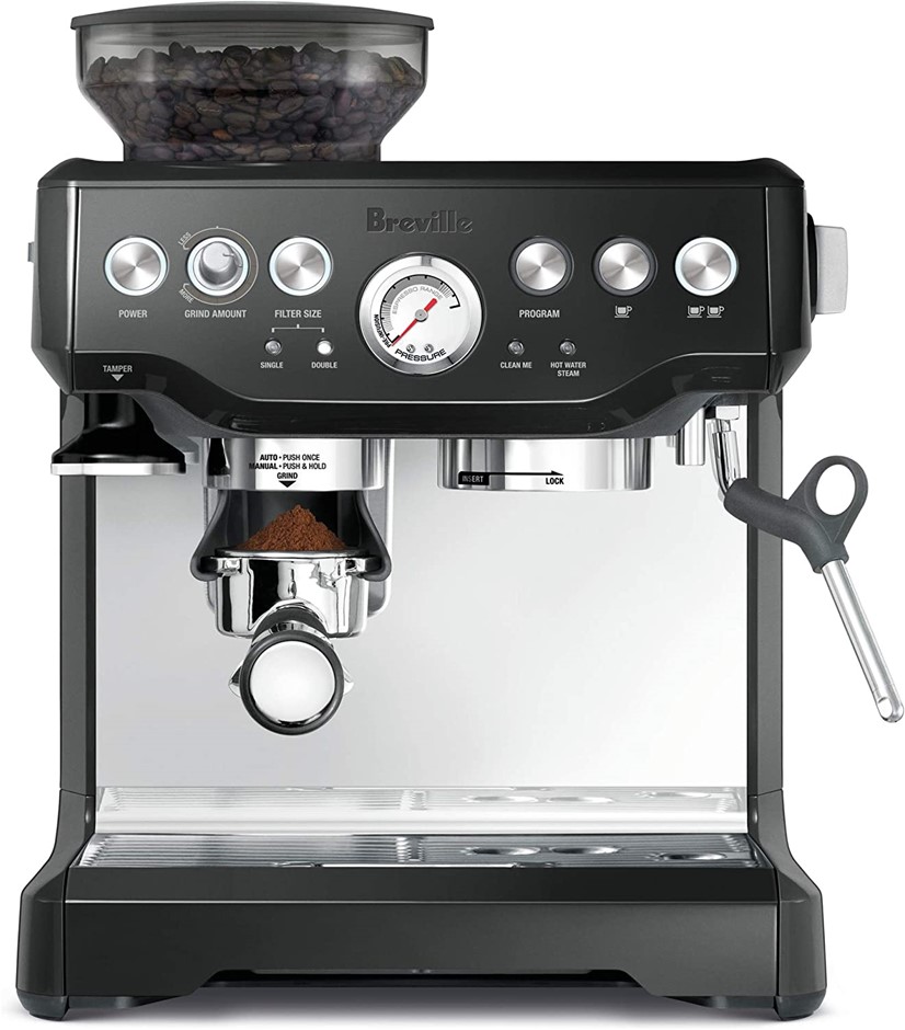 BREVILLE Barista Expresso Machine, Model BES870BKS, Colour: Black Sesame. N
