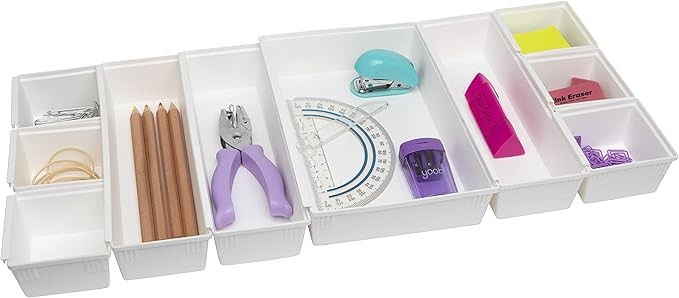 Dial Industries Interlocking Drawer Organizer Set, 10 Trays