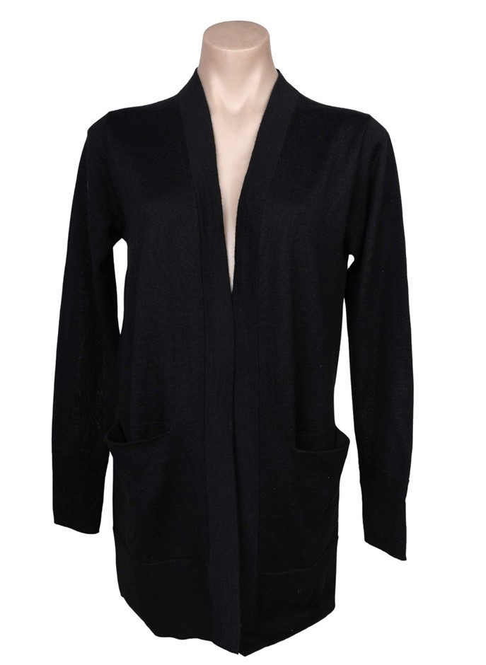 MATTY M Women's Essential Cardigan, Size S, Black. Buyers Note - Discount