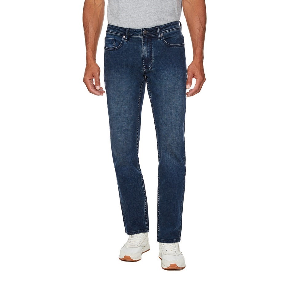 BUFFALO Men's Jack Slim Straight Jean, Size 32x32, 99% Cotton, Deep Blue.
