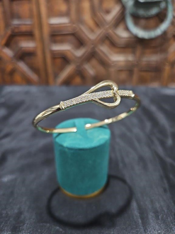 18K/Italy Gold Filled Bangle -(stamped 18K/Italy)-Warranty Quality-Bonus