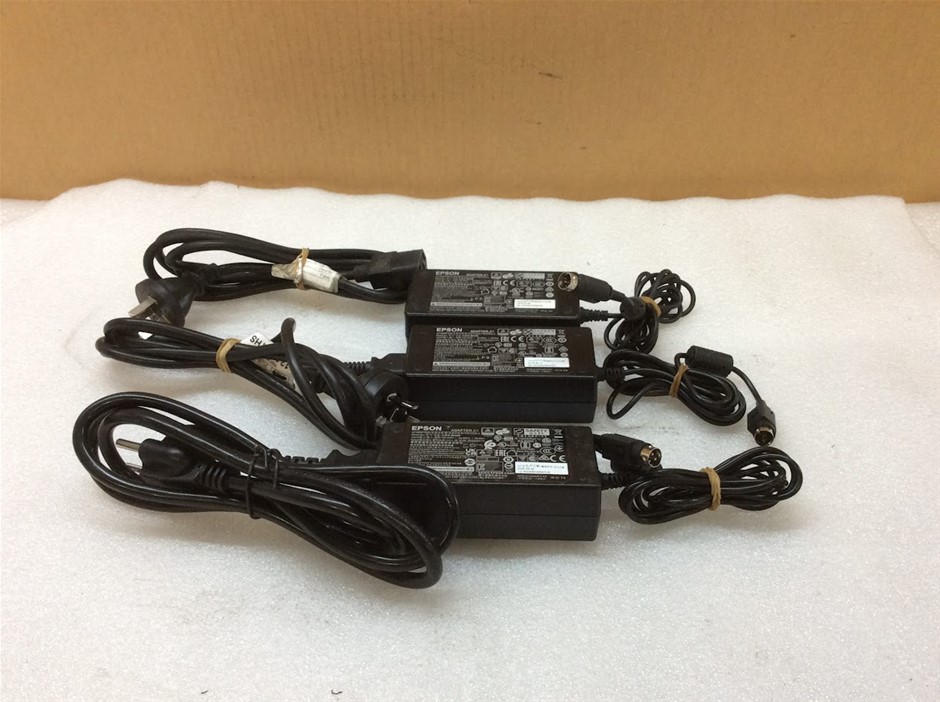 Epson M235B 24V 1.5A 36W AC Power Adapter (Lot of 3)