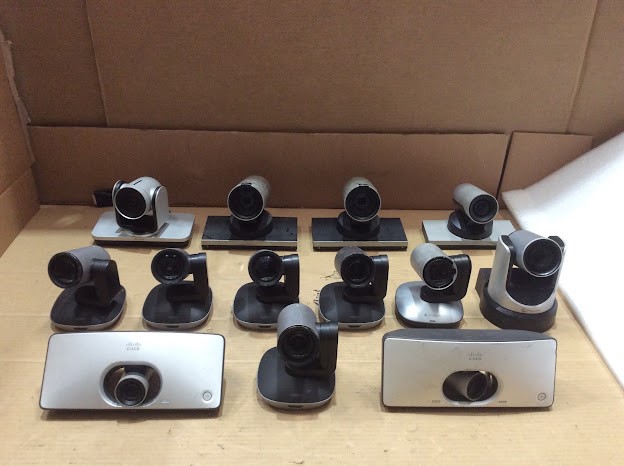 Cisco/Polycom/Logitech Mixed Brand and Model Conference Cameras (Lot of 13)