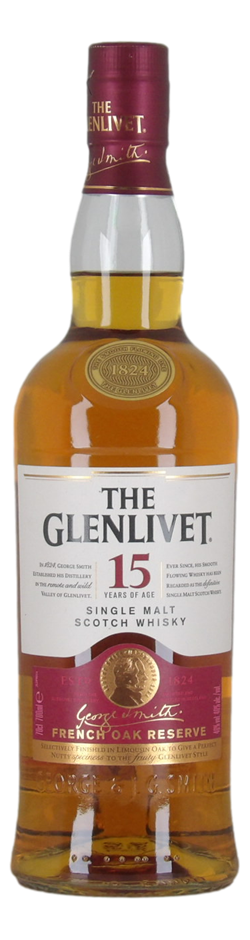 The Glenlivet 15 Year Old Single Malt Scotch Whisky (1x 700mL) Scotland