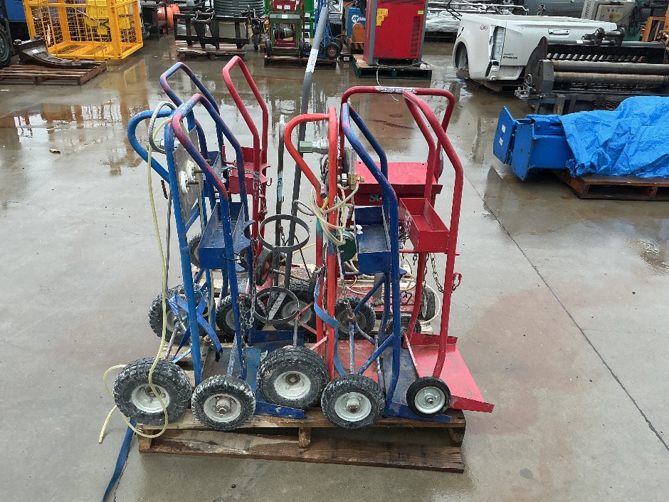 1 x Pallet various gas bottle trolleys