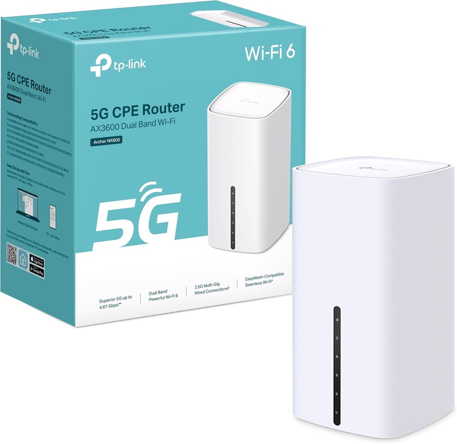 TP-Link Archer NX600 Router 5G Wi-Fi 6 AX3600Mbps Dual Band, WAN/LAN Port 2