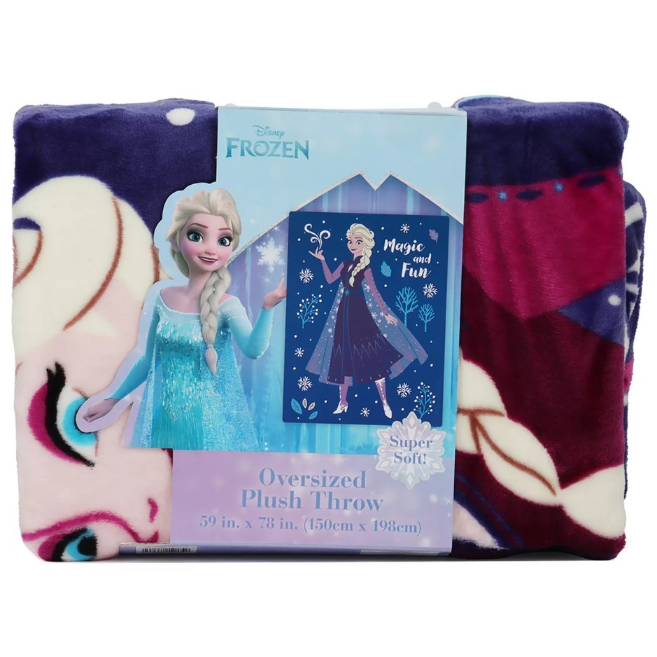 DISNEY Oversized Plush Throw 150cm x 198cm, Frozen. NB: not in original pac