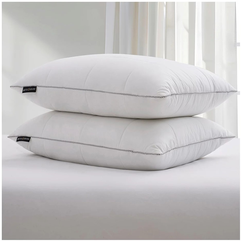 HOTEL GRAND 2pk All Feather Pillow. NB: minor use, not in original packagin