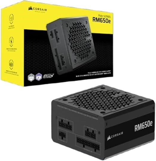 CORSAIR RM650e (2025) Fully Modular Low-Noise ATX Power Supply with 12V-2x6