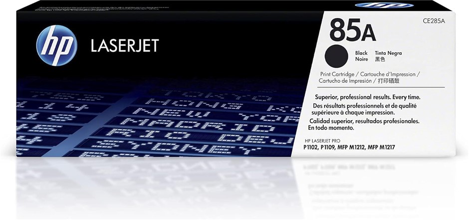 HP 85A (CE285A) Black Original LaserJet Toner Cartridge.