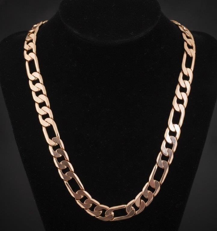 18K/Italy Stamped Rose Gold Filled  Chain -55MM-10mm