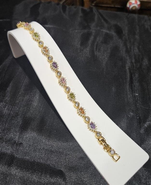 22KGF/Italy Stamped Yellow Gold Filled  Bracelet -17cm (+3cm extra lock)