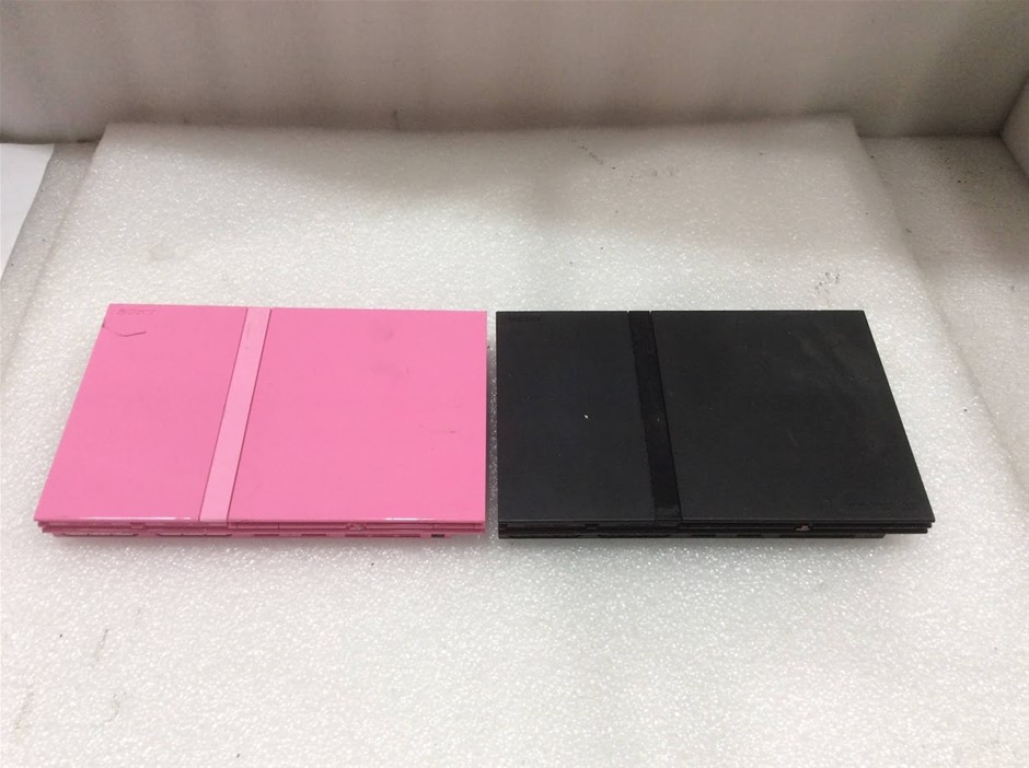 Sony SCPH-77002 PlayStation 2 Slim Console - Black&Pink