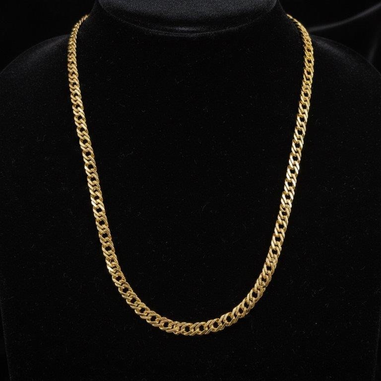 18KGold-filled/Italy Stamped Yellow Gold Filled Chain -55cm-Bonus Gift