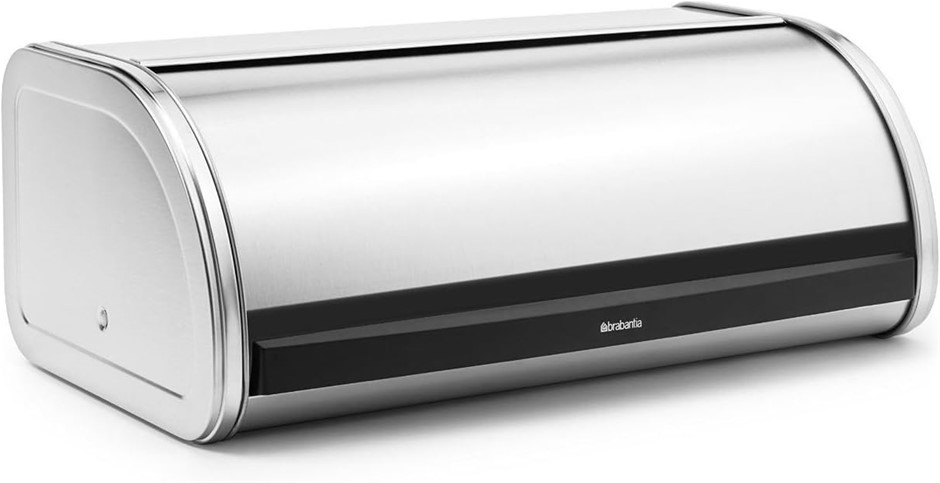 BRABANTIA Roll Top Bread Bin - Matt Steel, 348921.