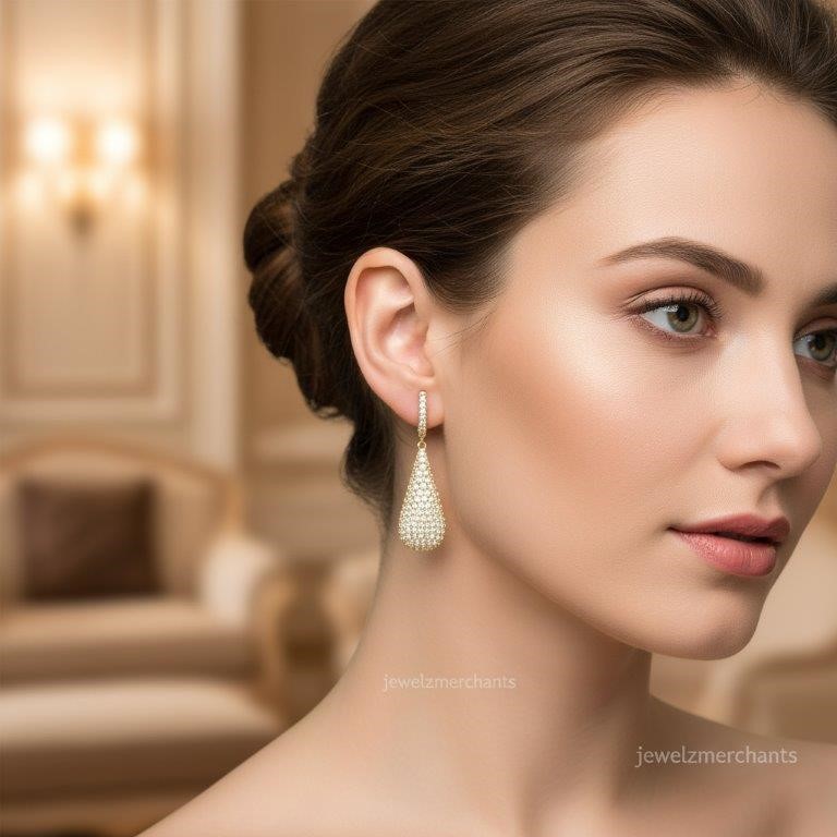 18K/Italy Gold Filled Earring -(stamped 18K/Italy)-Warranty Quality