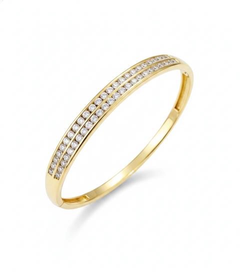 22k/ITALY Yellow Gold Filled bangle -(stamped 22k/ITALY)-60mm