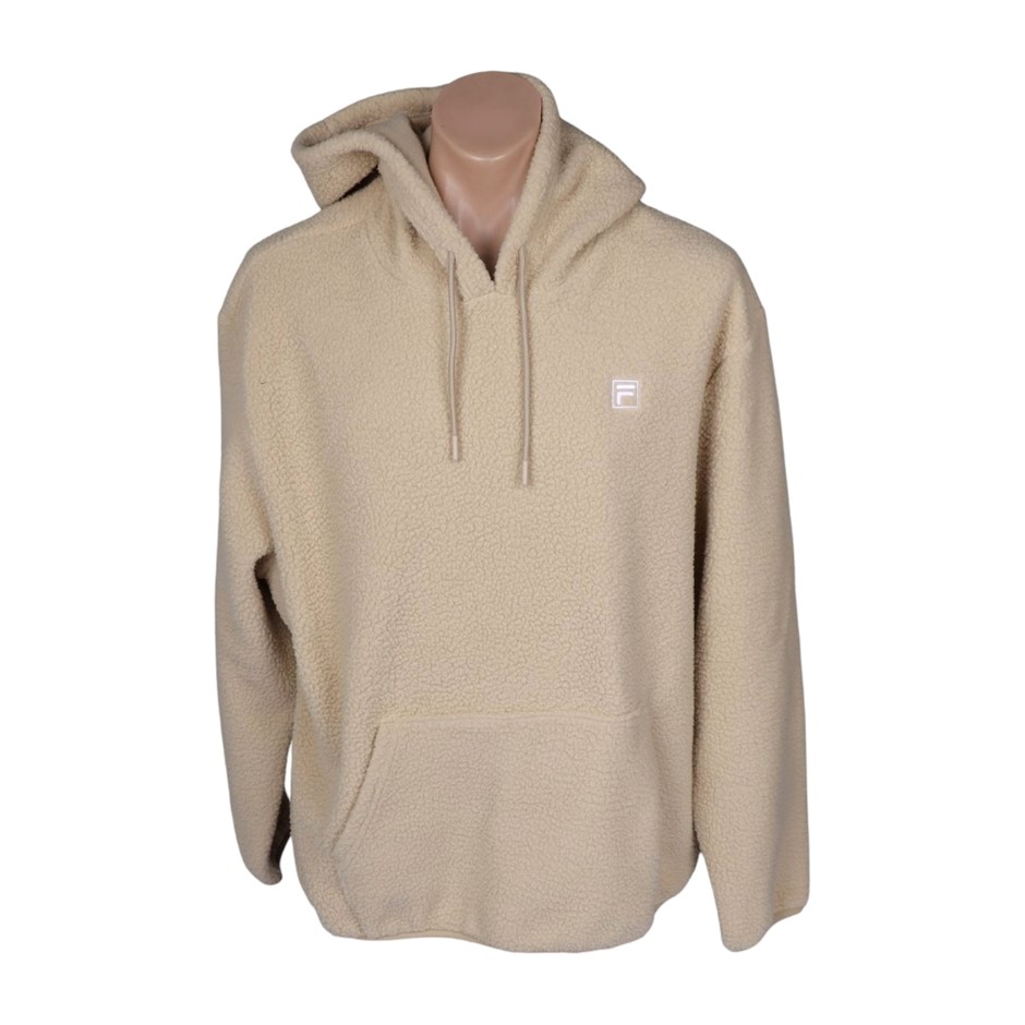 FILA Men's Carlo Sherpa Hoodie, Size M, Beige (Oyster Grey), 241264. Buyer