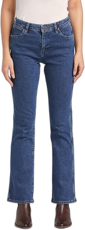 WRANGLER Women's Mid Waist Bootcut Jeans, Size 12R, Deep Stone, W/091041. R