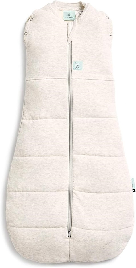 ERGOPOUCH 2.5 TOG Cocoon Swaddle Bag, 3-6 Months, Grey Marle Print – Organi