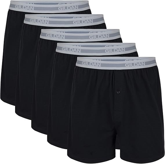 5pk x GILDAN Men's Boxers, Black, Size Small, GIL1108. Buyers Note - Disco