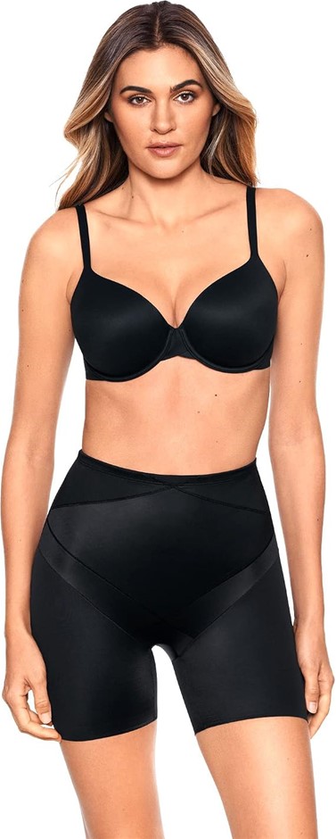 MIRACLESUIT Women's Tummy Tuck Firm Control Shapewear Short, Size XL, Black