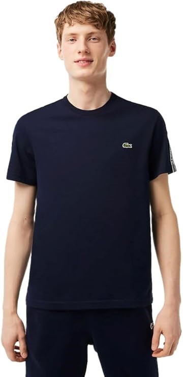 LACOSTE Men's Logo Tape Jersey T-Shirt, Size 2XL, Navy, TH5071. Buyers Not