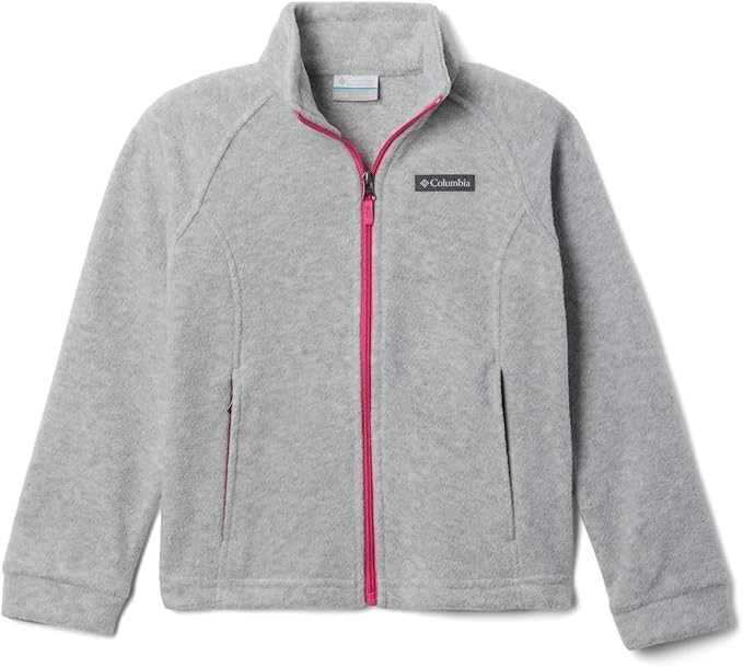 COLUMBIA Girls' Benton Springs Fleece Jacket, Size M, Cirrus Grey 032, WG6