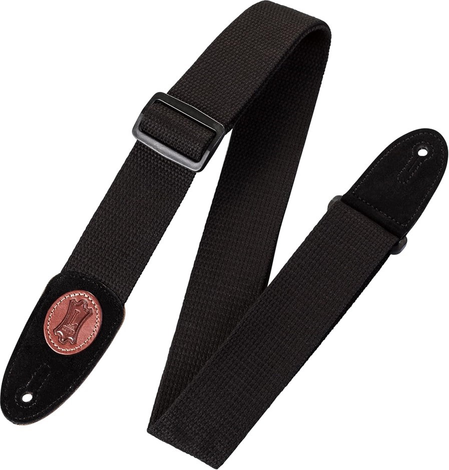 Levy's Leathers Cotton Guitar Strap, 2-Inch Wide, Signature Black