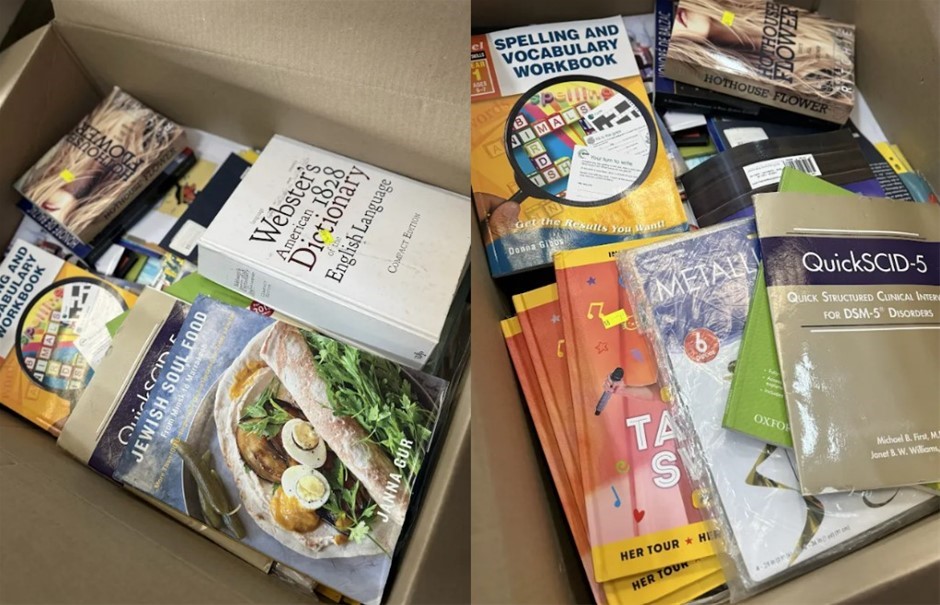 BOX OF ASSORTED BOOKS: Educational, Reference, Workbooks, Cookbooks & More