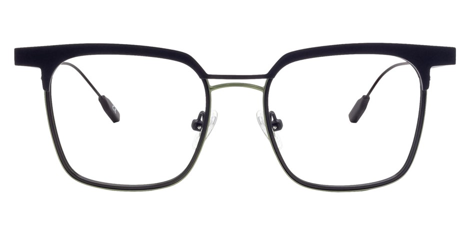 LUMINEYE Glasses Frames, 47-18-145, Metal Black/Metal Green (C2), LU00068-C