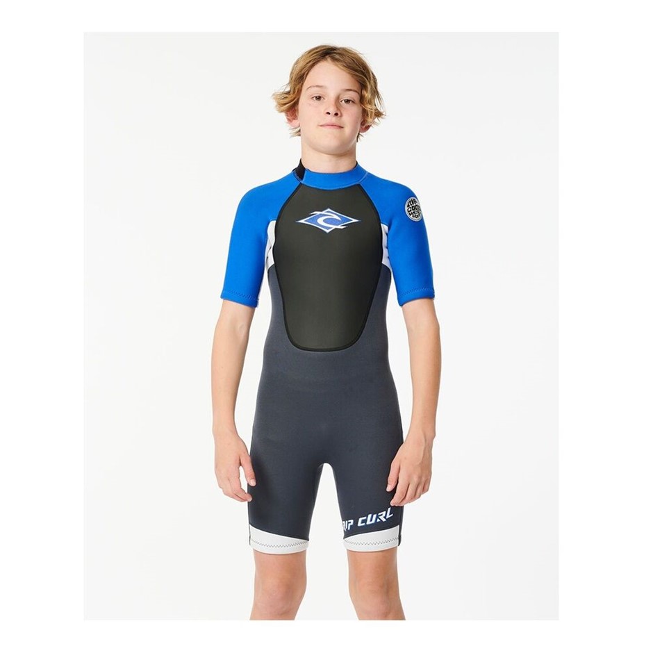 RIP CURL Boy's Omega Back Zip Springsuit Wetsuit, Size 16, Blue (0070), 11C