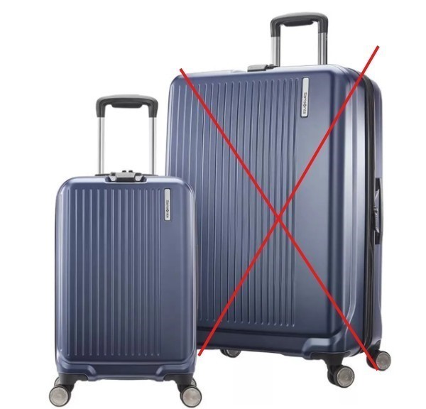 SAMSONITE Amplitude Hardside Carry-On Luggage Case, Blue, W 356 x H 487 x D