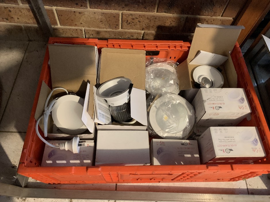 <p>Quantity of Various Size and Style LED Down Lights (Unused)</p>