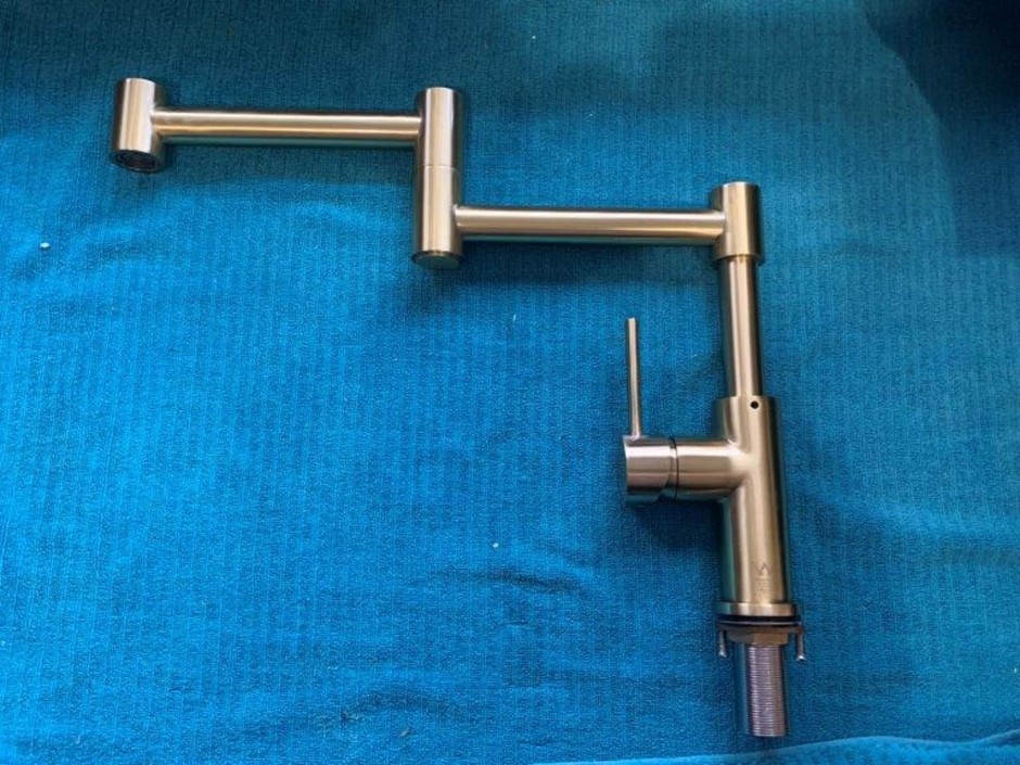1 x S430AB Sirca Double Swivel Mixer Tap, Antique Brass (Unused)