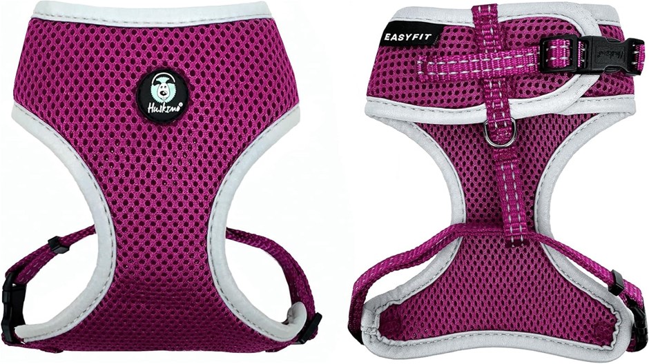 3 x HUSKIMO Easyfit Dog Harness in Aurora (2 x Medium, 1 x Large).