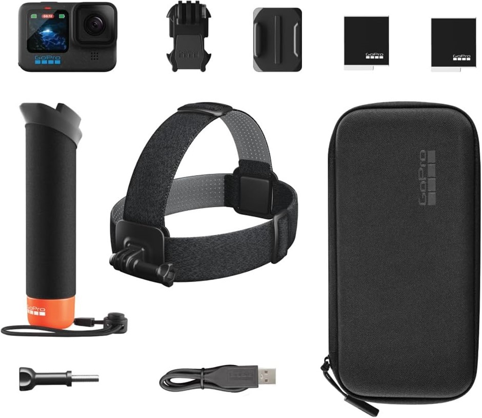 GoPro HERO12 5.3K Action Camera + Accessory Bundle (Black). Important No