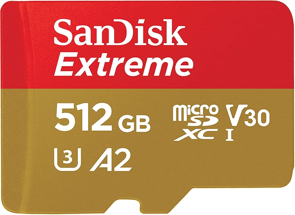 SanDisk 512GB Extreme microSDXC UHS-I Memory Card with Adapter - C10, U3, V