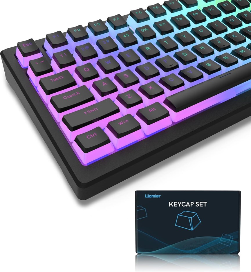 XVX Pudding Keycaps, PBT Keycaps 165 Keys Set Custom Keycap Set, Shine Thro
