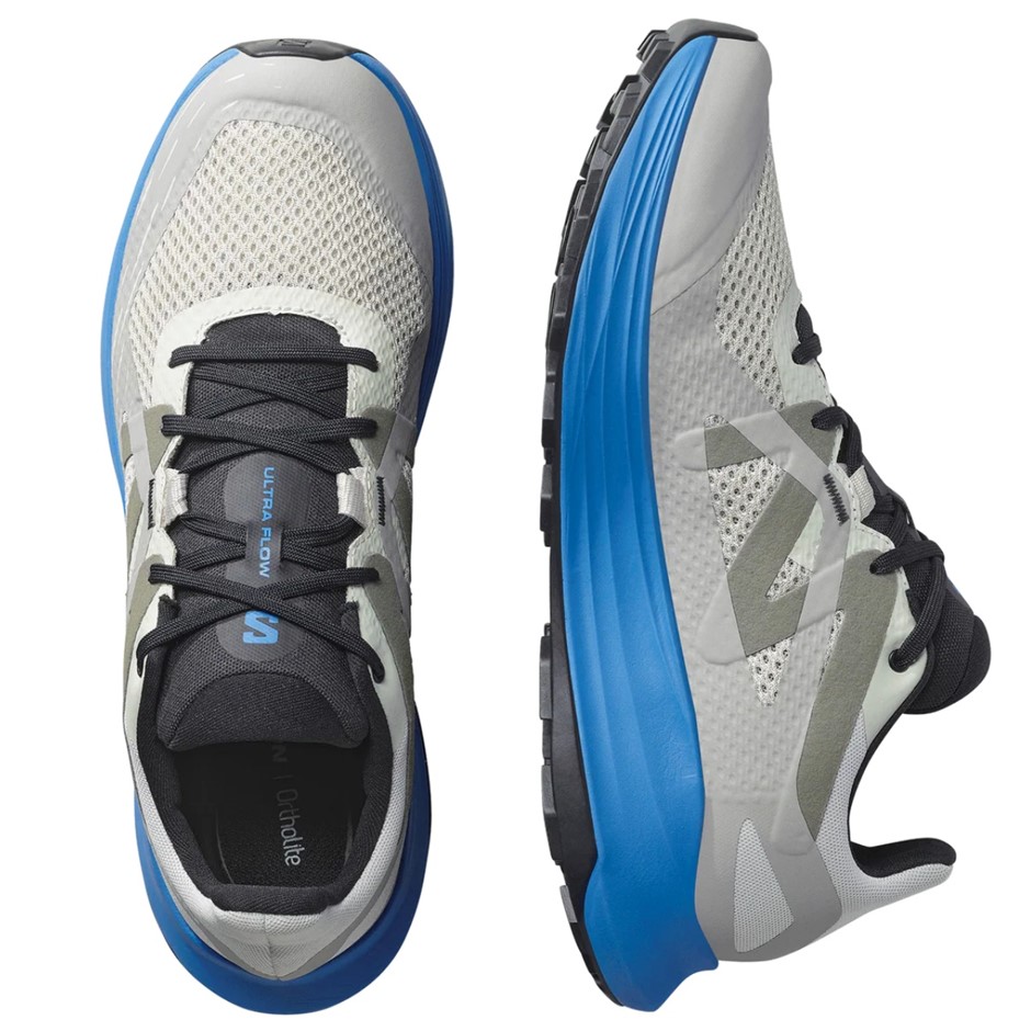 SALOMON Men's Ultra Flow Trail Running and Hiking Shoe, Lunar Rock/French B